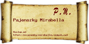Pajenszky Mirabella névjegykártya